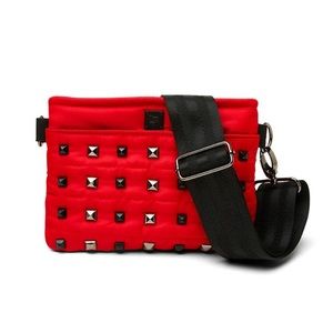 Think Royln Bum Bag Studded in Lipstick Red